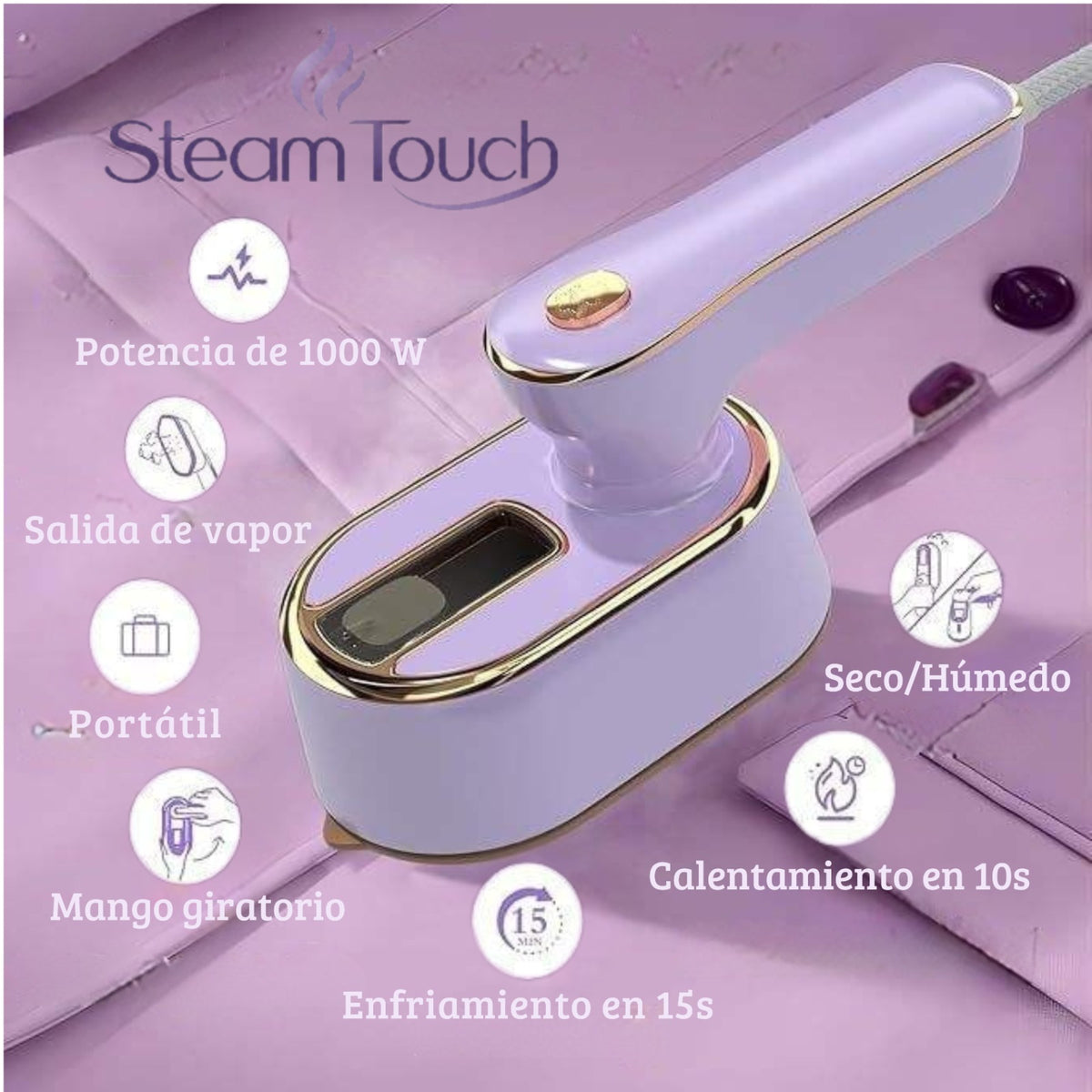 Mini Plancha de Vapor Portátil