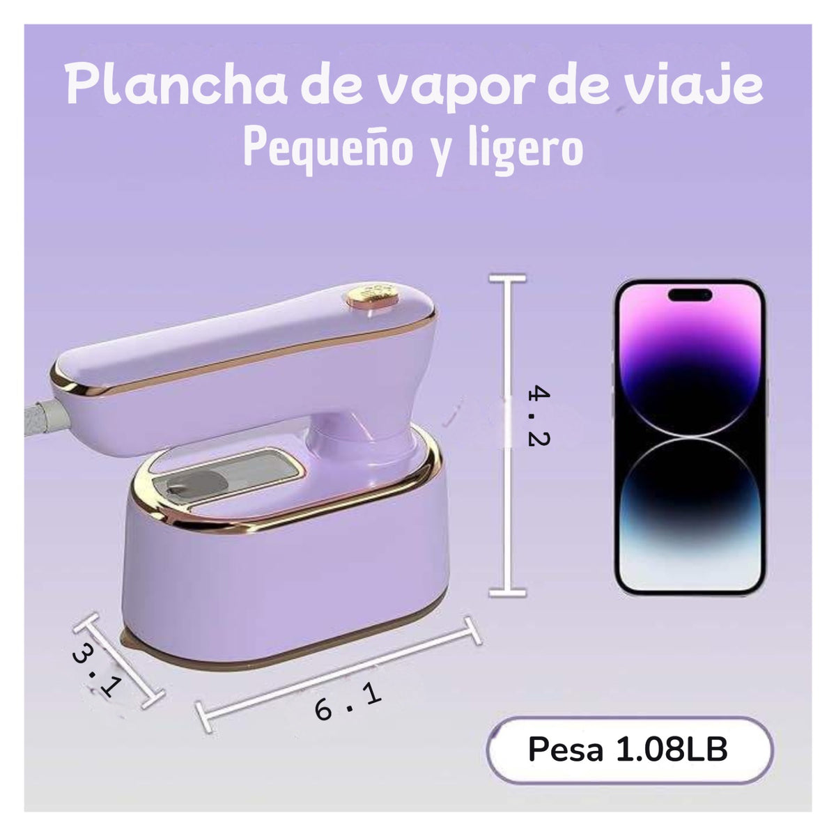Mini Plancha de Vapor Portátil